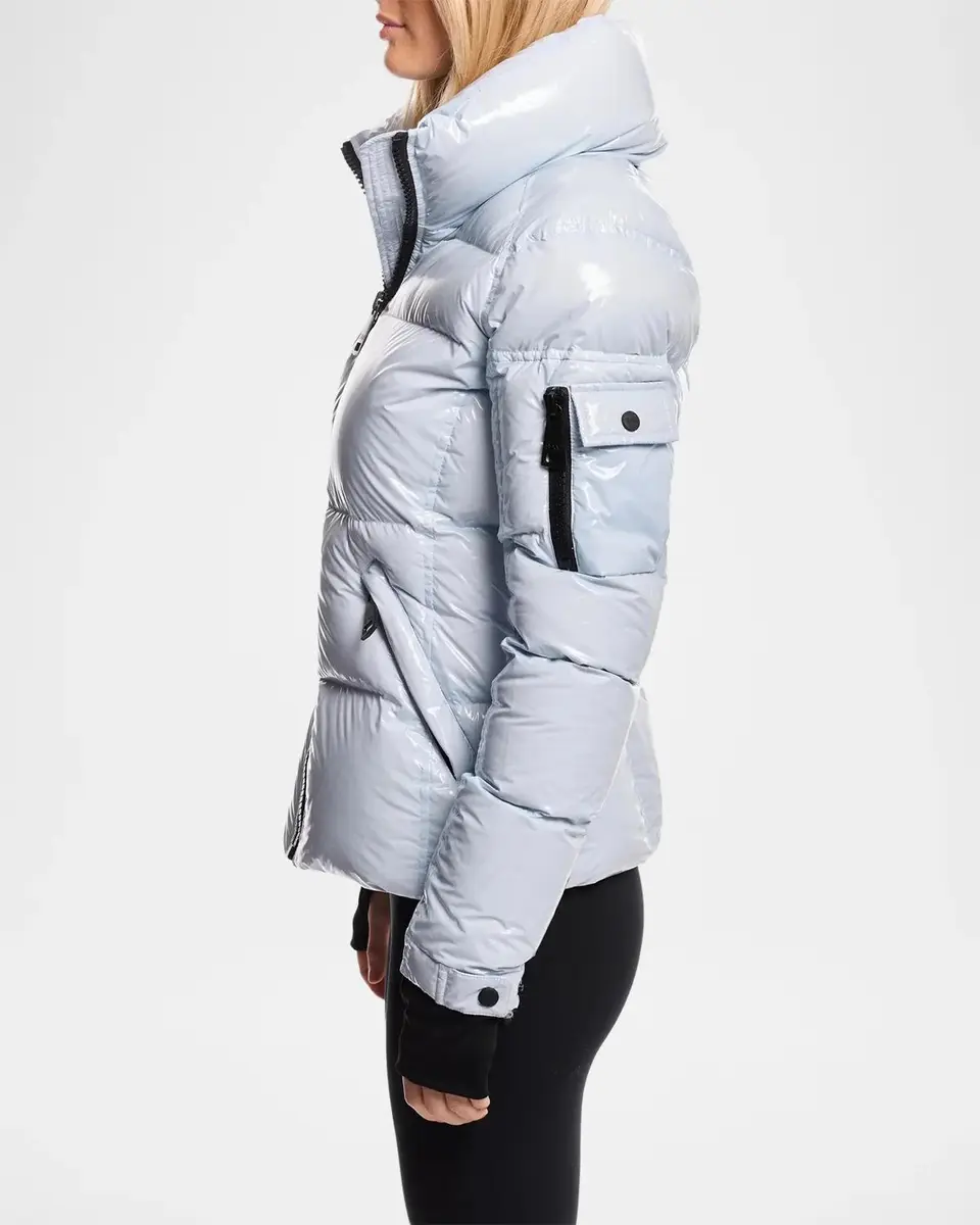 Sam. Freestyle Shiny Nylon Shaped Puffer Jacket | Thumbnail 4