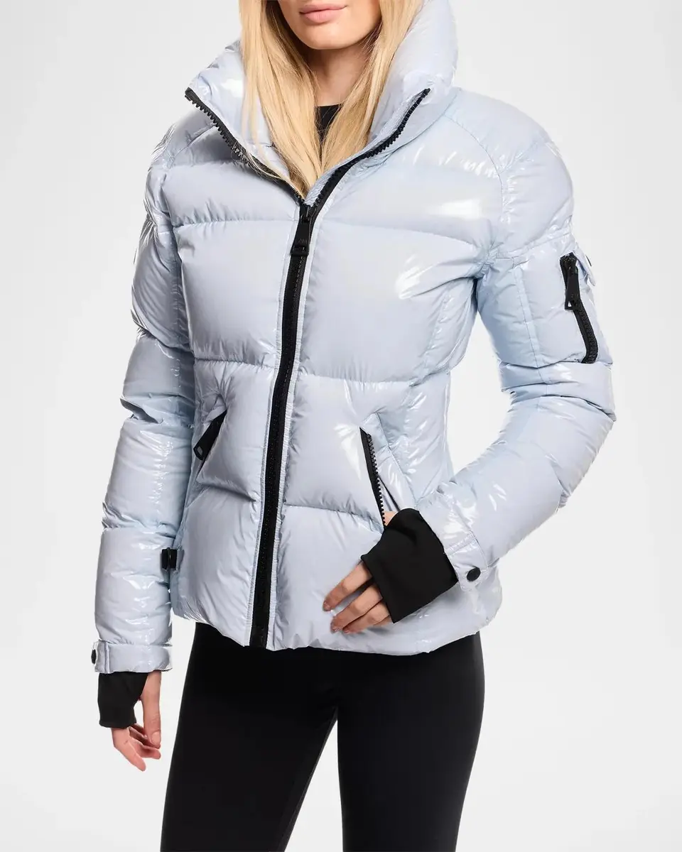 Sam. Freestyle Shiny Nylon Shaped Puffer Jacket | Thumbnail 5