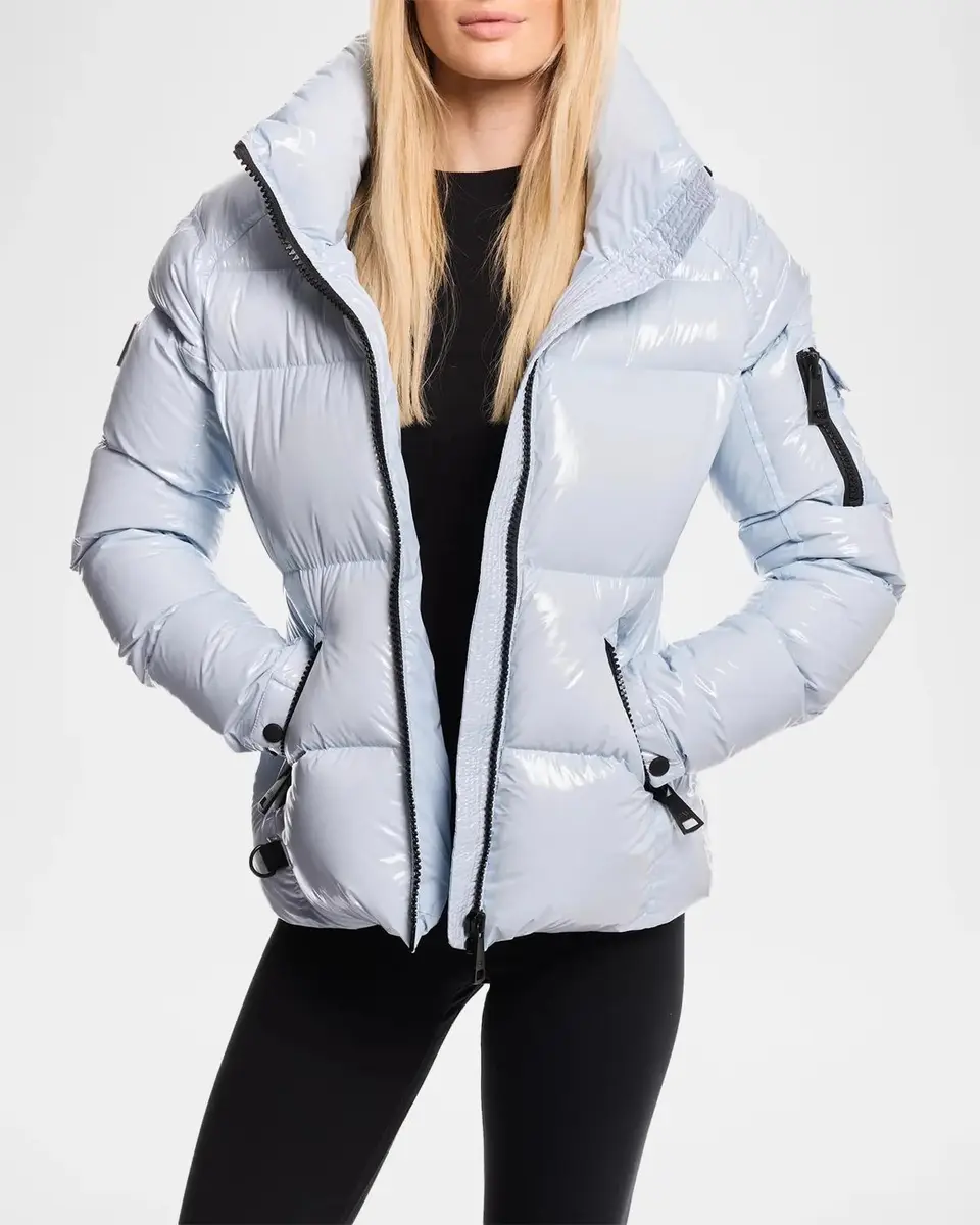 Sam. Freestyle Shiny Nylon Shaped Puffer Jacket | Thumbnail 6