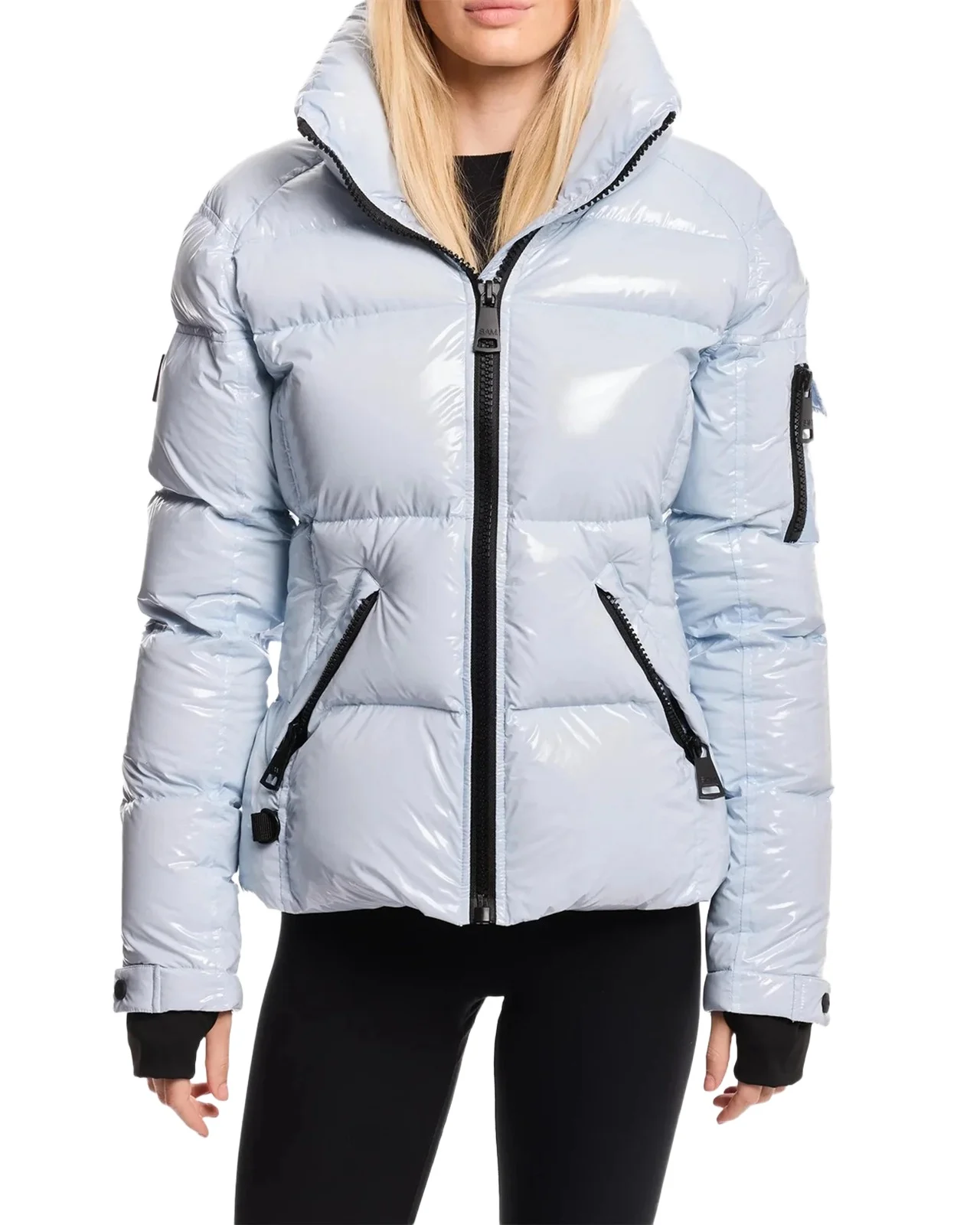 Sam. Freestyle Shiny Nylon Shaped Puffer Jacket