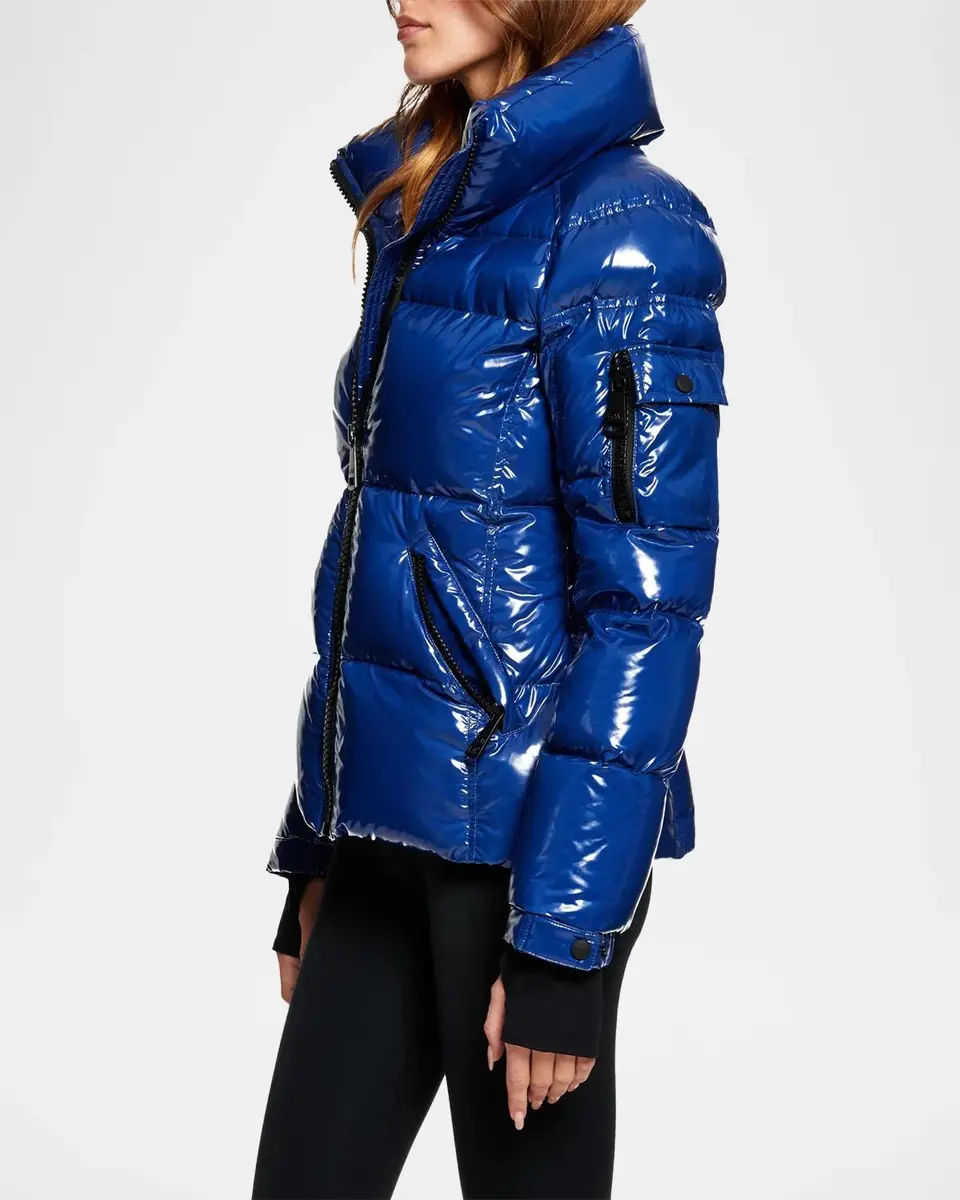 Sam. Freestyle Shiny Nylon Shaped Puffer Jacket | Thumbnail 4