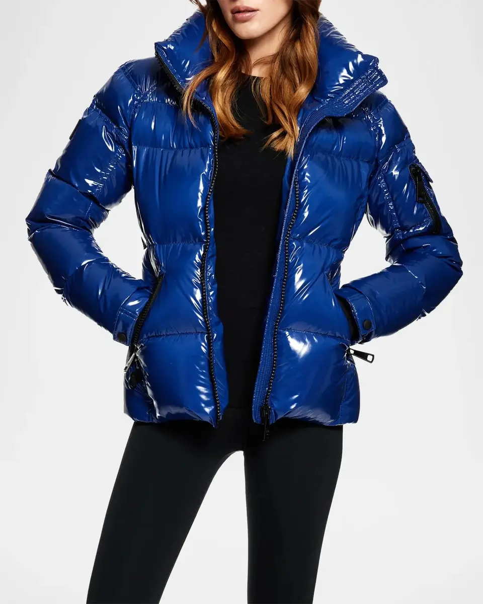 Sam. Freestyle Shiny Nylon Shaped Puffer Jacket | Thumbnail 6