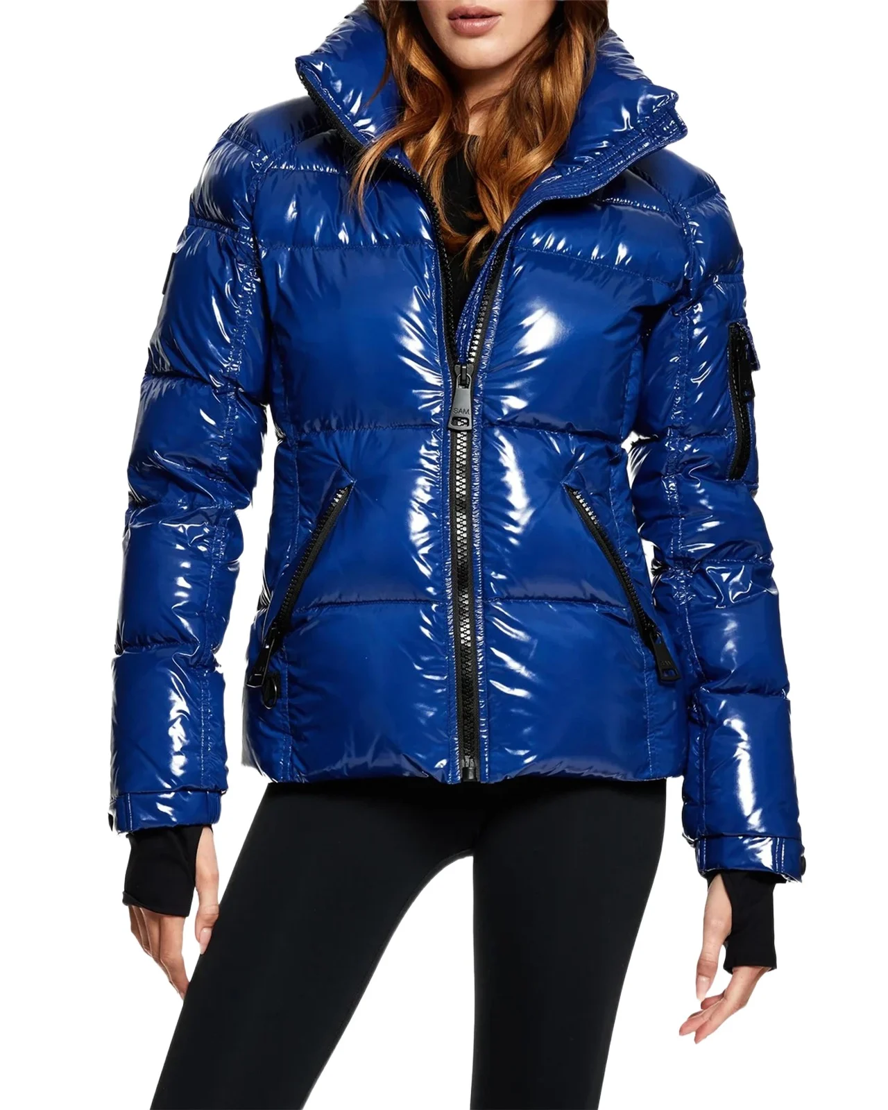 Sam. Freestyle Shiny Nylon Shaped Puffer Jacket