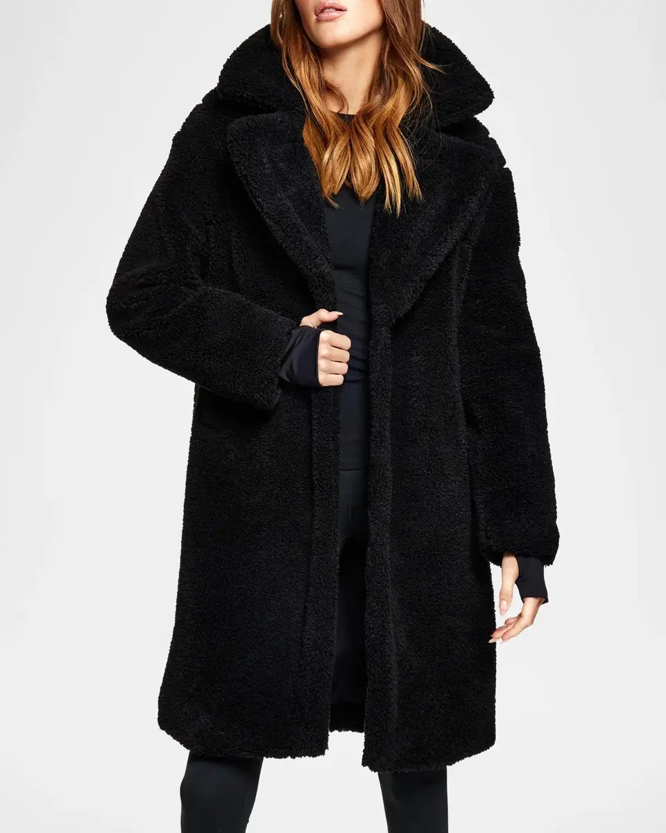 Sam. Sherpa Leather-Trimmed Coat | Thumbnail 3