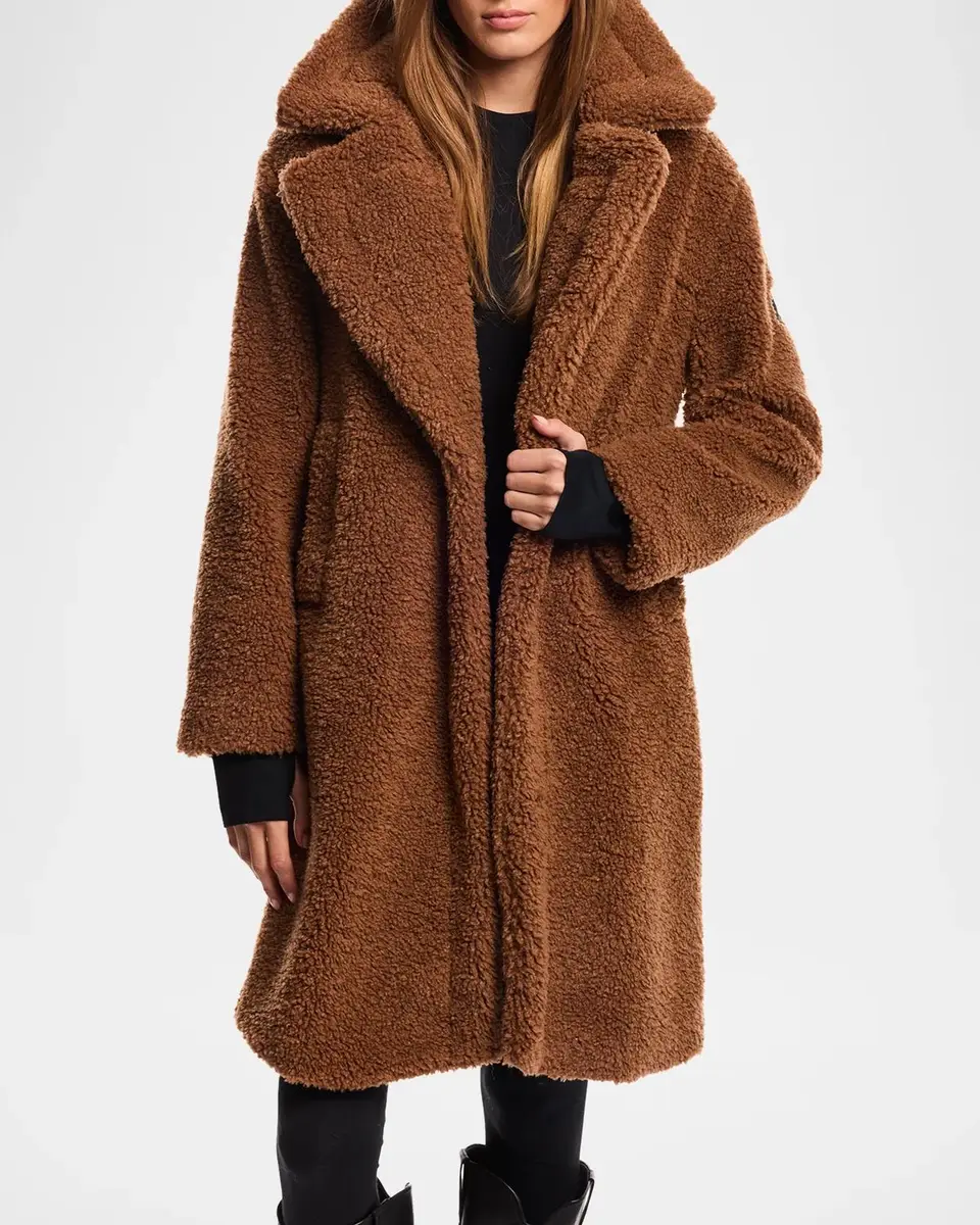 Sam. Sherpa Leather-Trimmed Coat | Thumbnail 3