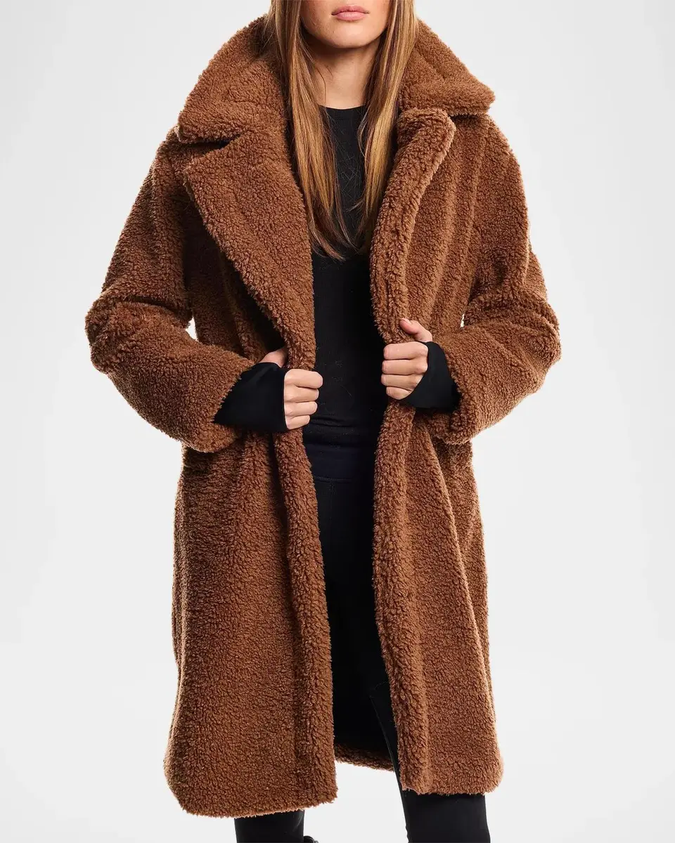 Sam. Sherpa Leather-Trimmed Coat | Thumbnail 4