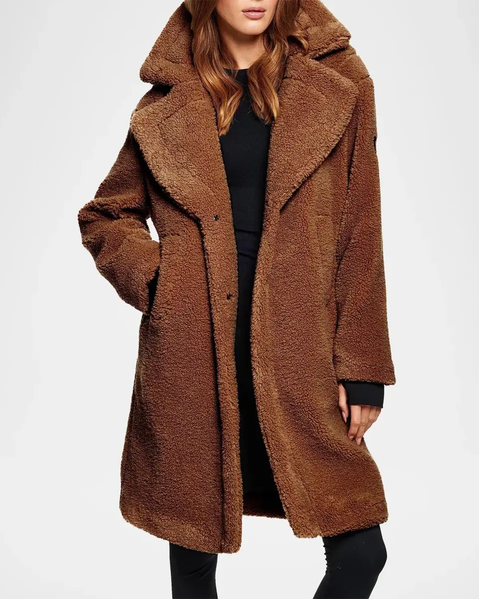 Sam. Sherpa Leather-Trimmed Coat | Thumbnail 5