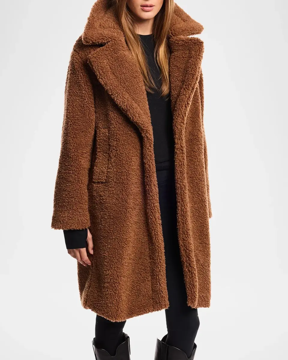 Sam. Sherpa Leather-Trimmed Coat | Thumbnail 6