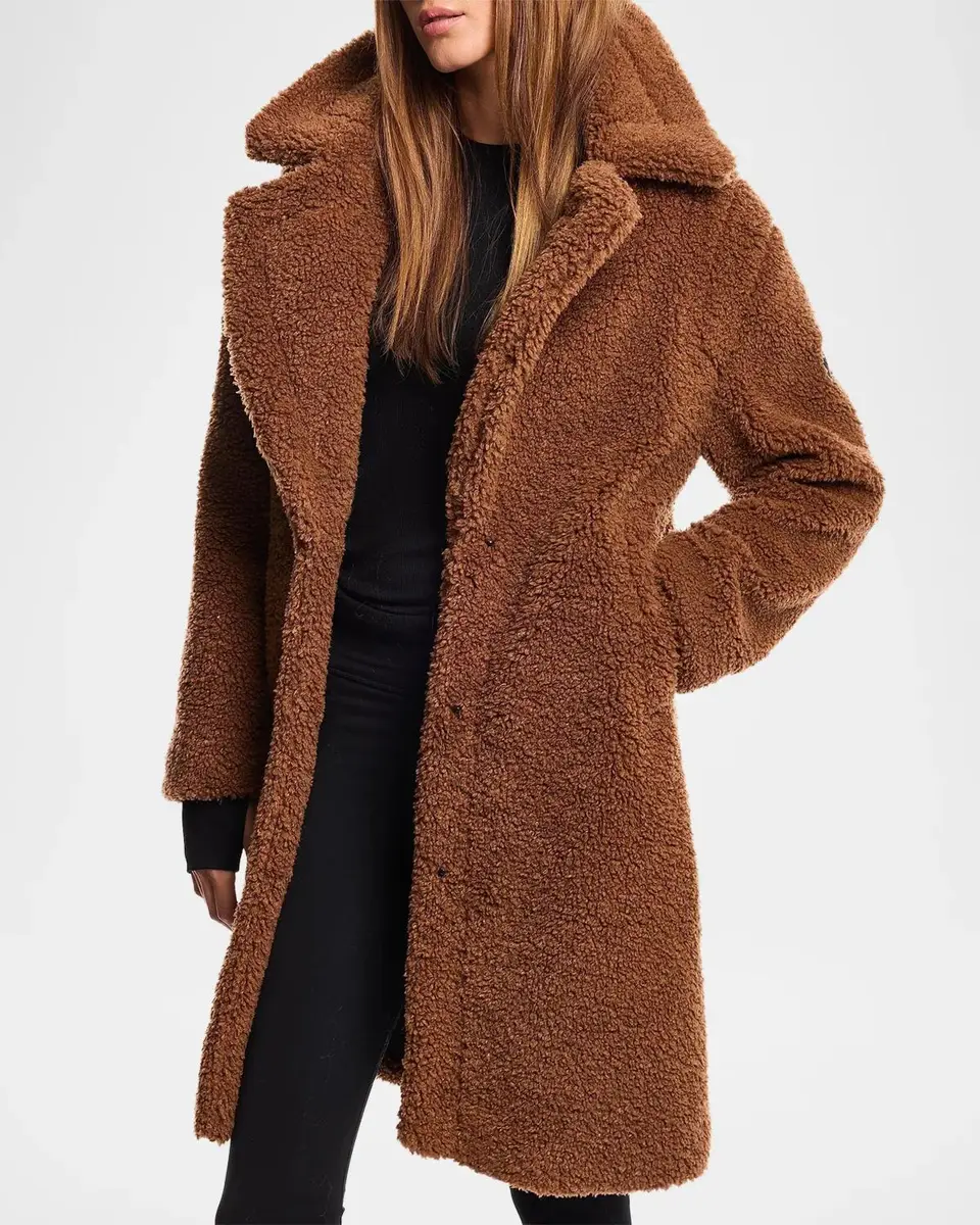 Sam. Sherpa Leather-Trimmed Coat | Thumbnail 7