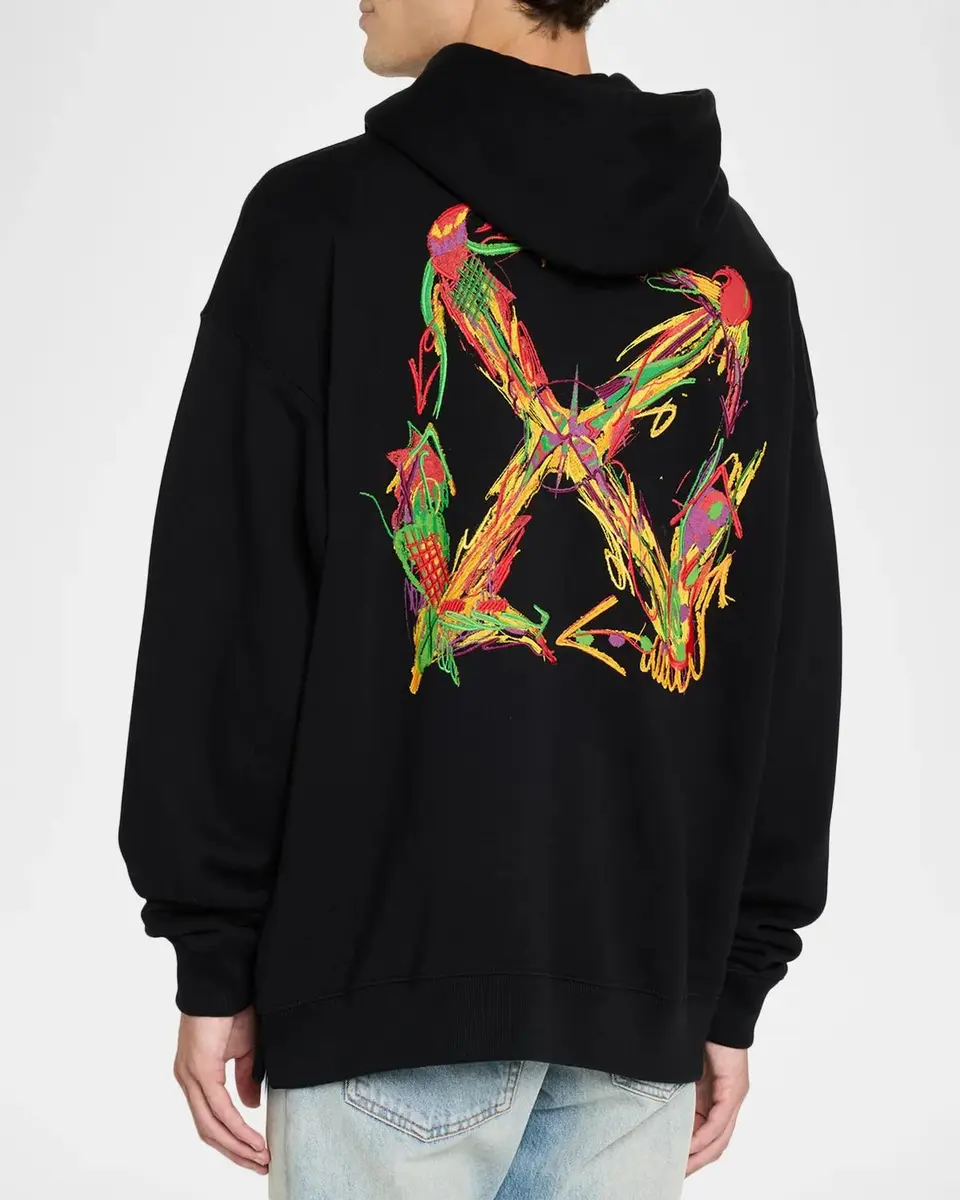 Off-White Arrow Trumpet Cotton Skate Hoodie | Thumbnail 3