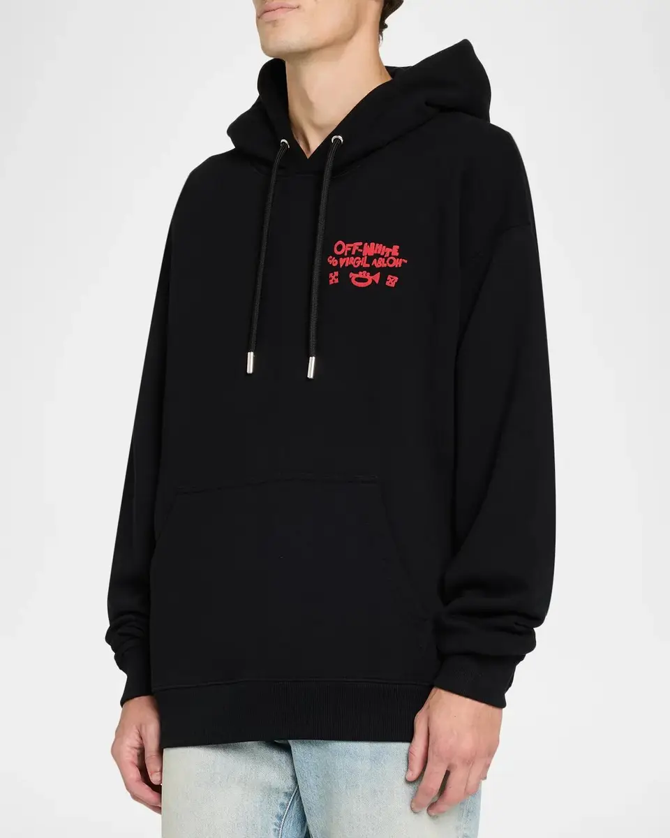 Off-White Arrow Trumpet Cotton Skate Hoodie | Thumbnail 4
