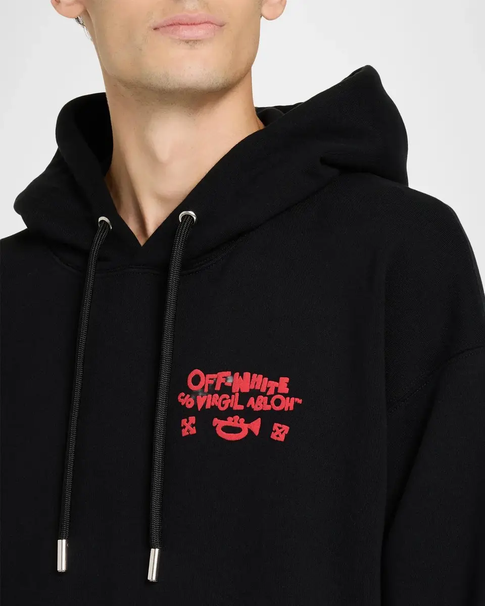 Off-White Arrow Trumpet Cotton Skate Hoodie | Thumbnail 5