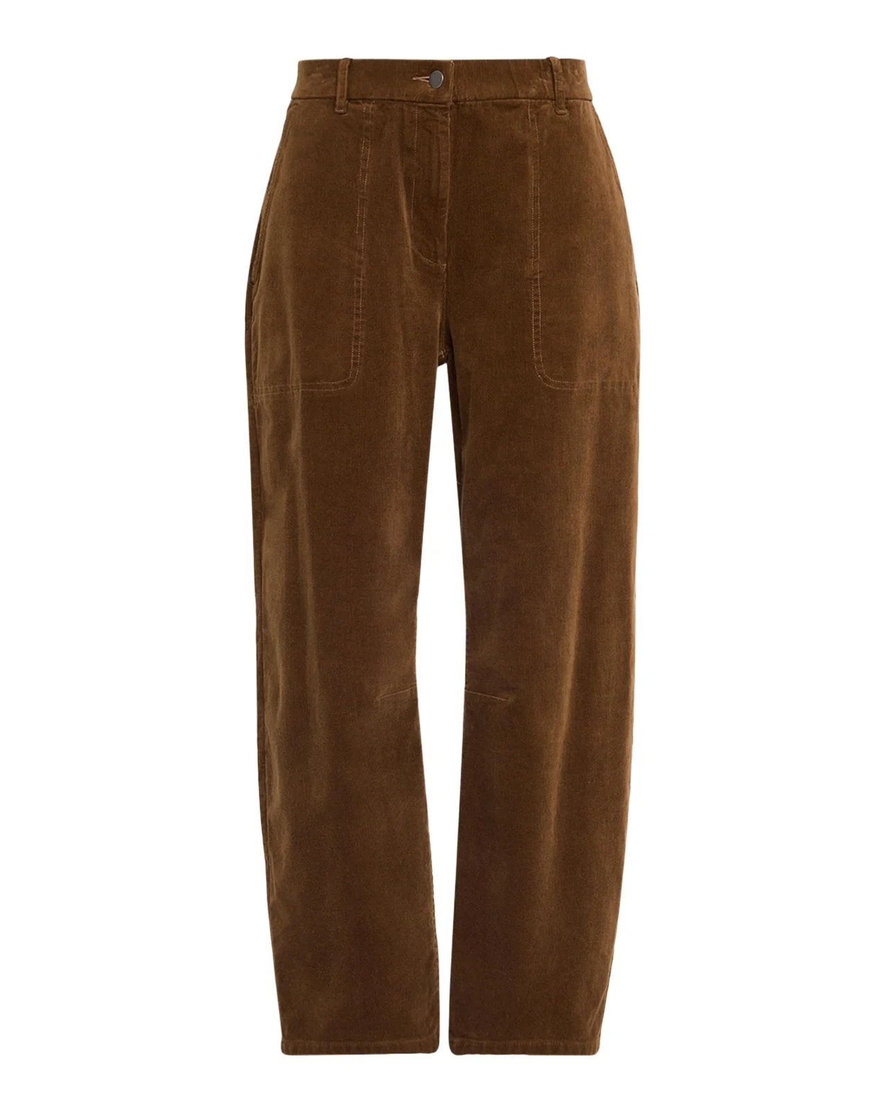 Cropped Barrel-Leg Corduroy Pants Cropped Barrel-Leg Corduroy Pants