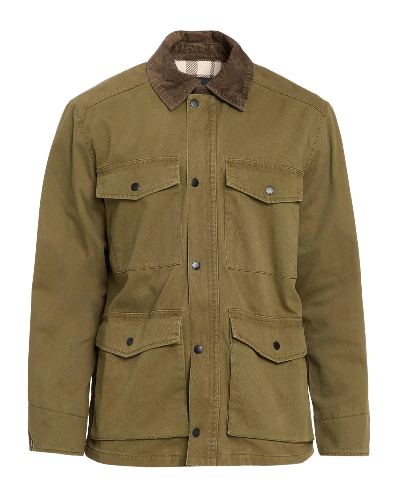 Men's Huntly Highland Canvas Corduroy-Collar Field Jacket