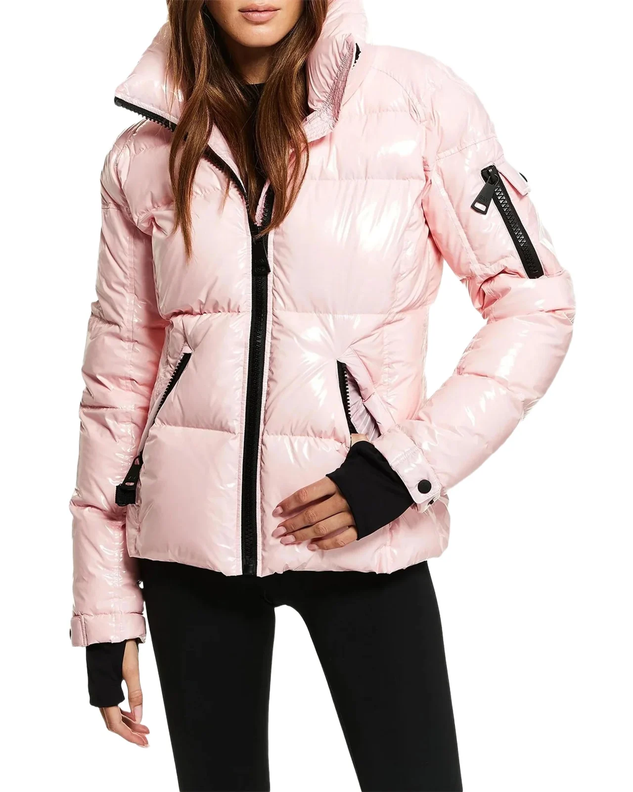 Sam. Freestyle Shiny Nylon Shaped Puffer Jacket