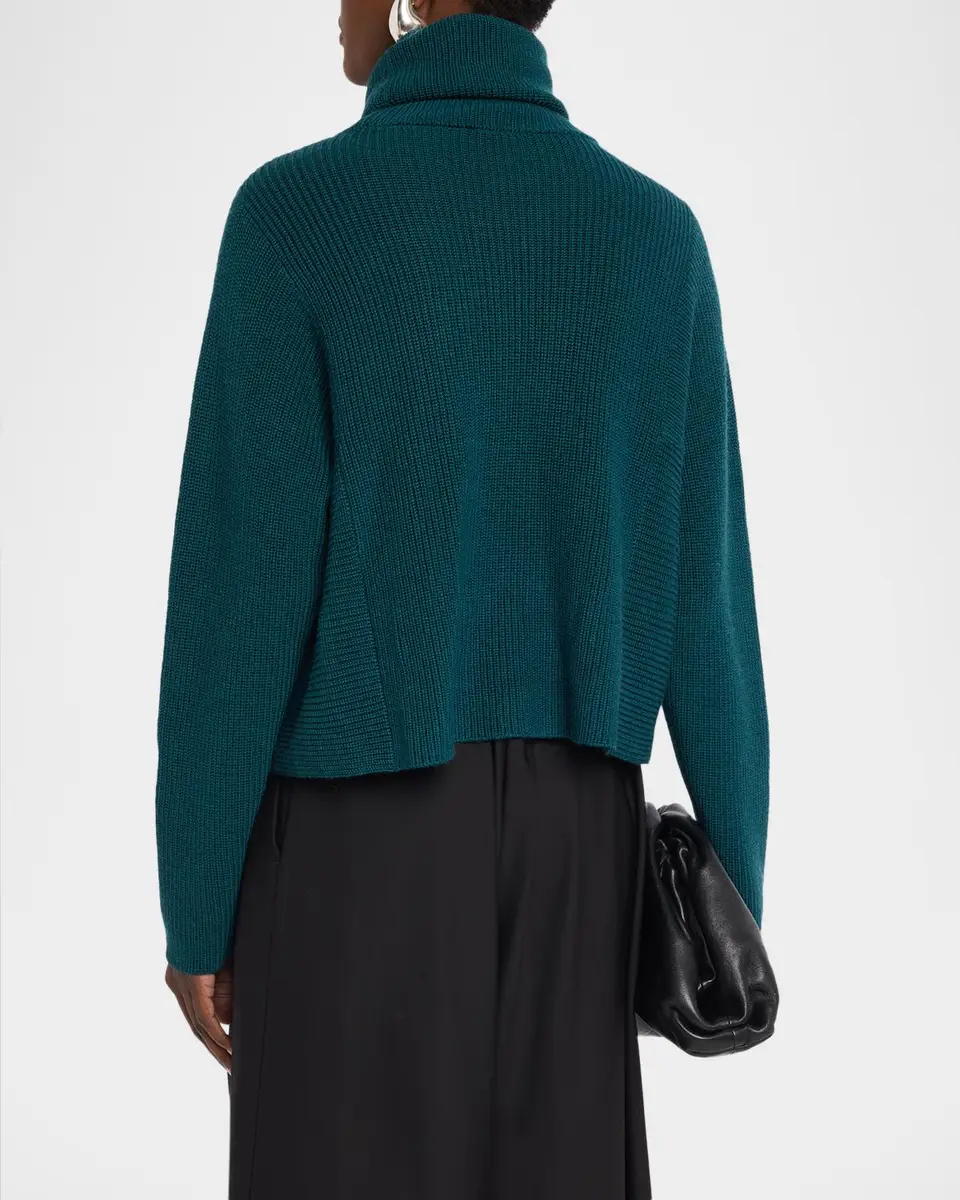 Eileen Fisher Ribbed Wool Turtleneck Sweater | Thumbnail 3