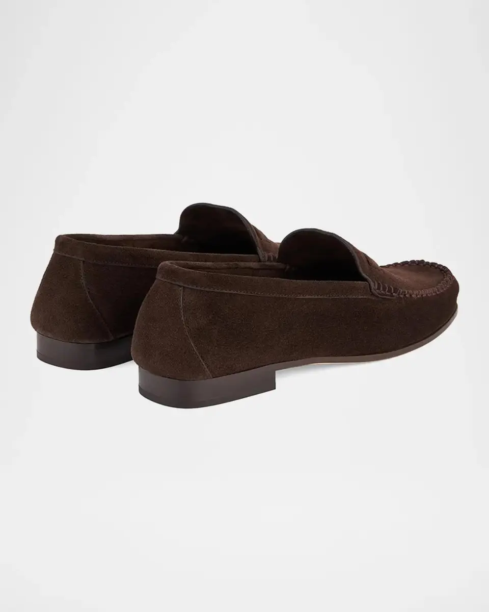 Malone Souliers Knightsbridge Suede Penny Loafers | Thumbnail 2