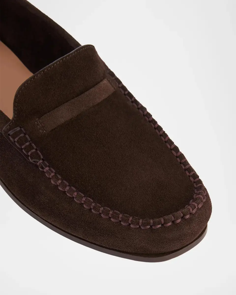 Malone Souliers Knightsbridge Suede Penny Loafers | Thumbnail 4
