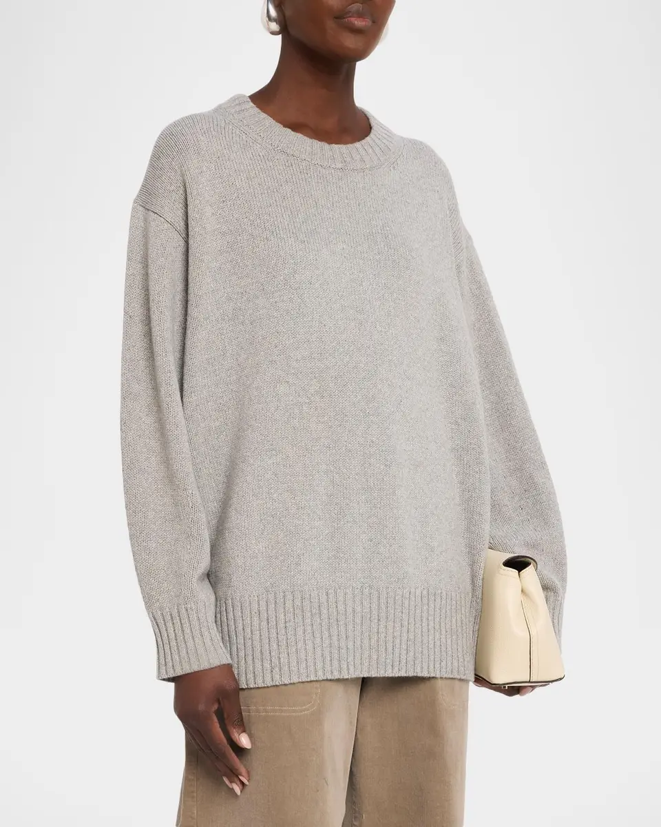 Eileen Fisher Crewneck Organic Cotton-Cashmere Sweater | Thumbnail 4 Eileen Fisher Crewneck Organic Cotton-Cashmere Sweater | Thumbnail 4