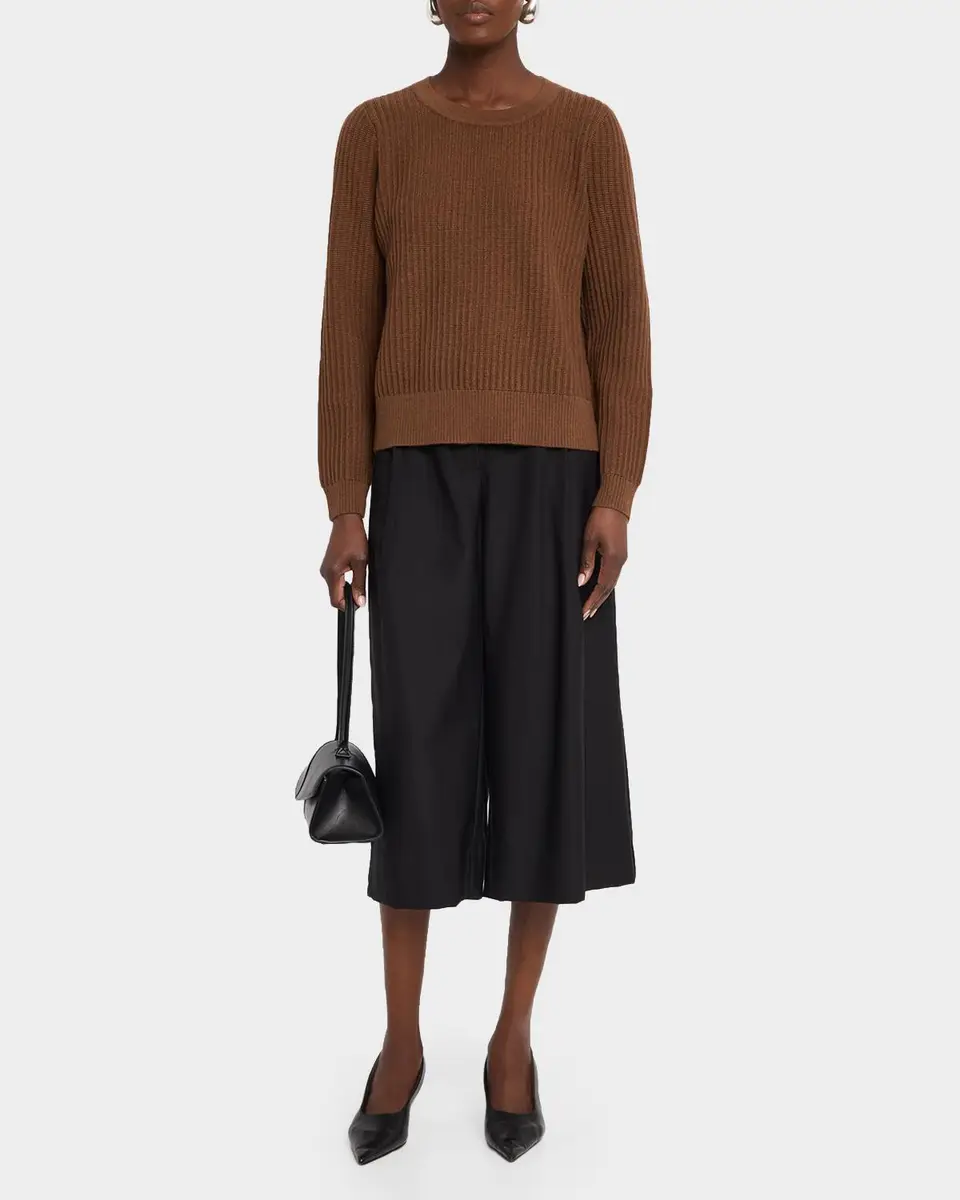 Eileen Fisher Pleated Wide-Leg Wool Culotte Pants | Thumbnail 2 Eileen Fisher Pleated Wide-Leg Wool Culotte Pants | Thumbnail 2