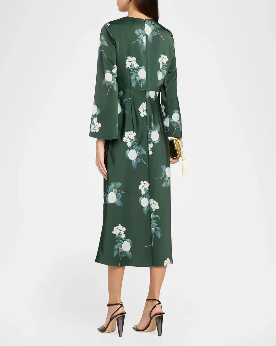 SACHIN & BABI Tyra Floral-Print Satin Crepe Midi Dress | Thumbnail 3 SACHIN & BABI Tyra Floral-Print Satin Crepe Midi Dress | Thumbnail 3