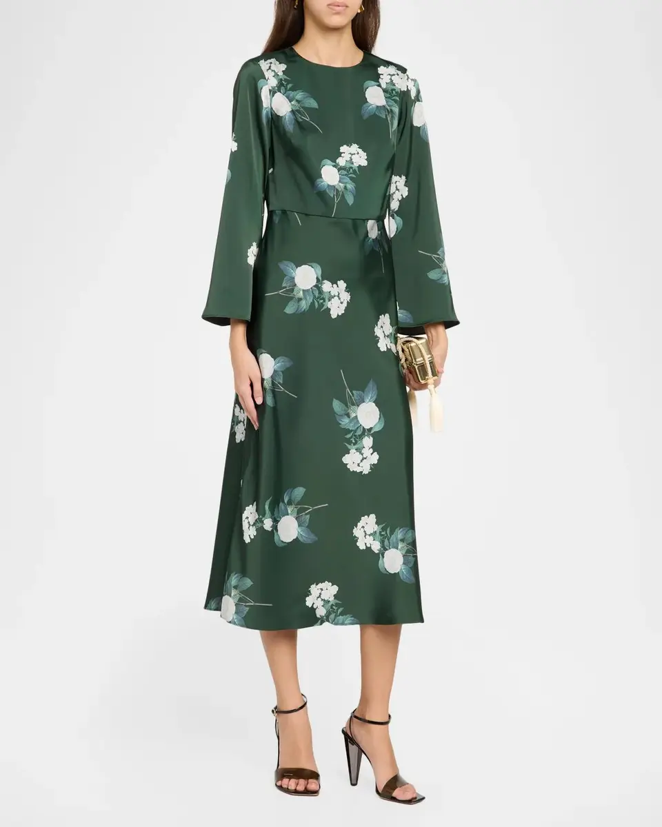 SACHIN & BABI Tyra Floral-Print Satin Crepe Midi Dress | Thumbnail 4 SACHIN & BABI Tyra Floral-Print Satin Crepe Midi Dress | Thumbnail 4