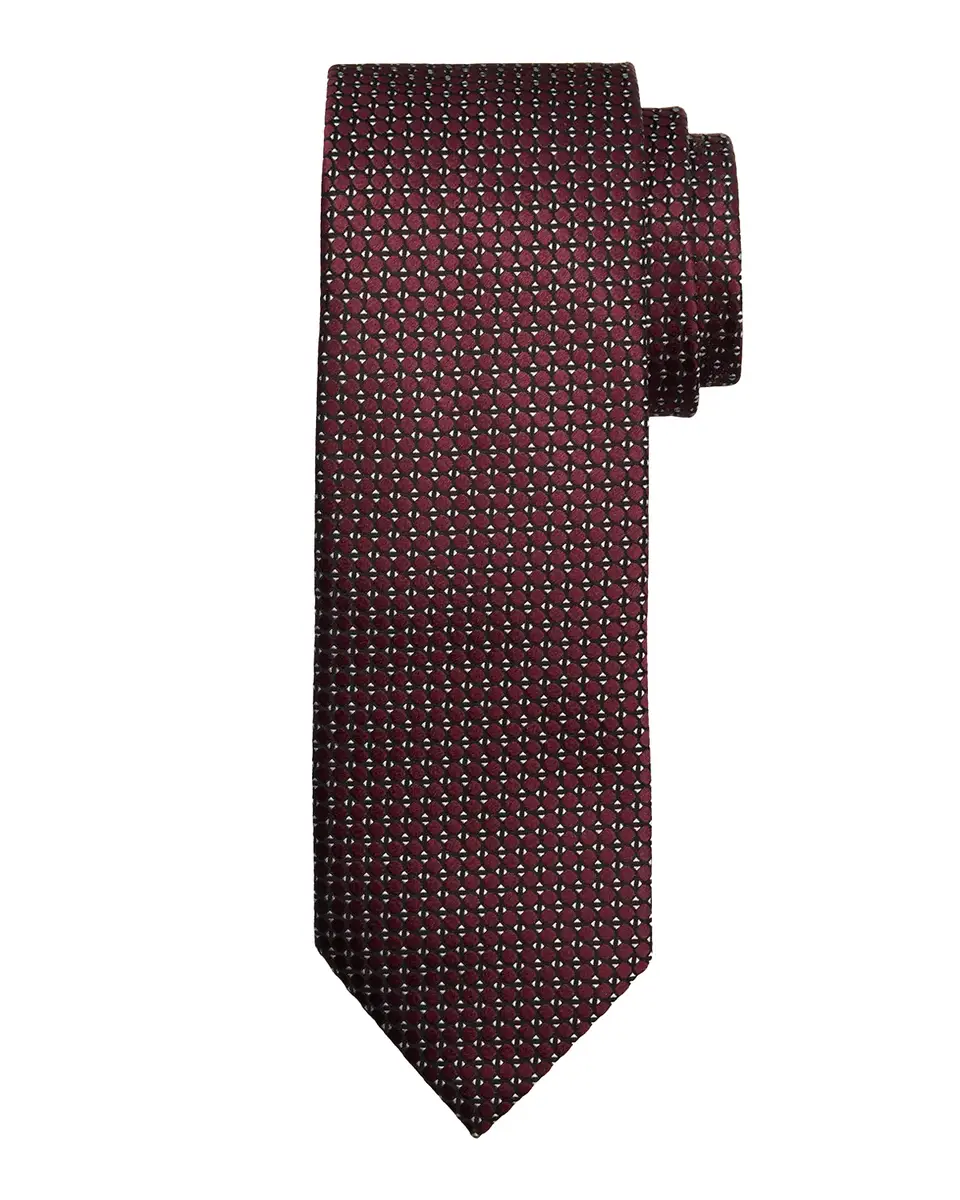 Zegna Men's Square Lattice Silk Jacquard Tie | Thumbnail 2 Zegna Men's Square Lattice Silk Jacquard Tie | Thumbnail 2