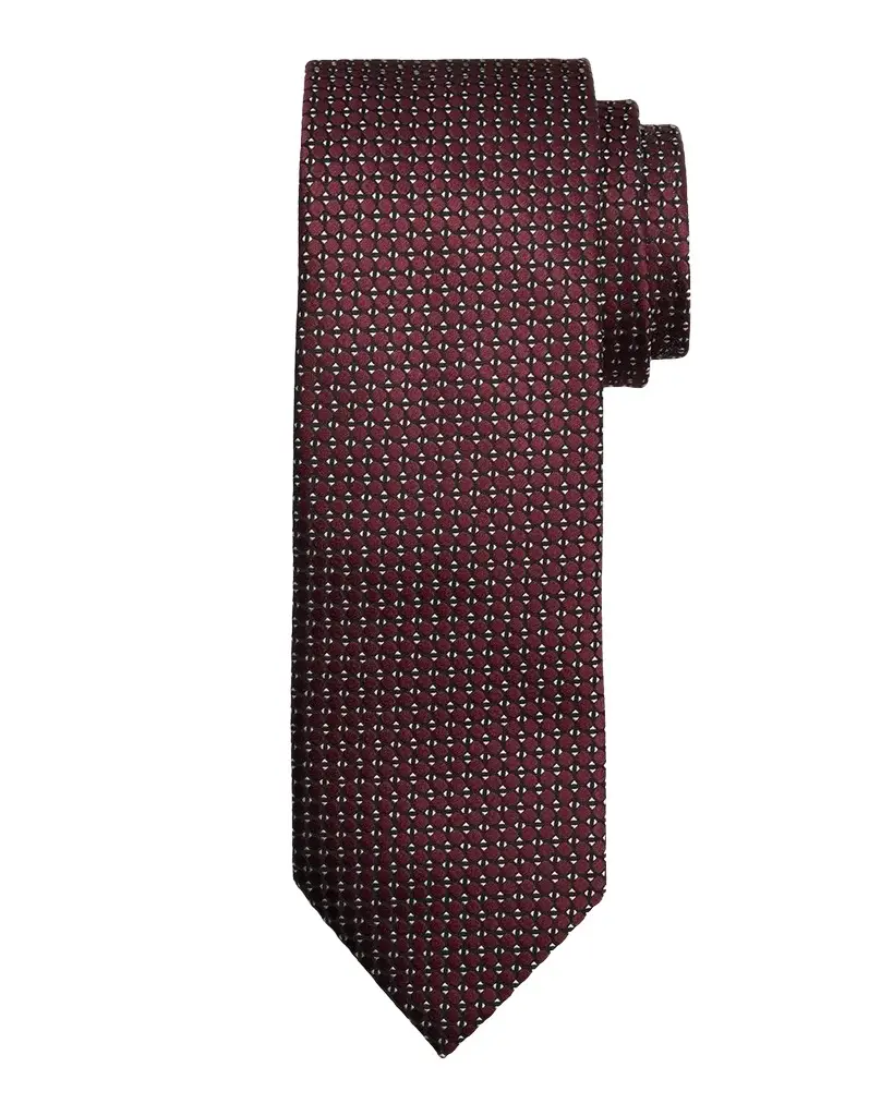 Men's Square Lattice Silk Jacquard Tie
