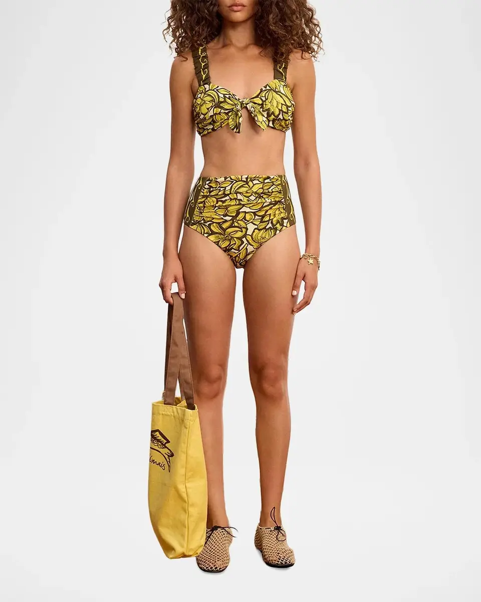 ALÉMAIS Mona Floral Tie Bikini Top | Thumbnail 2