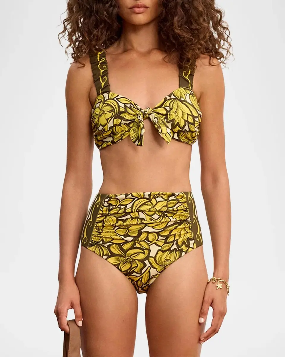 ALÉMAIS Mona Floral Tie Bikini Top | Thumbnail 4