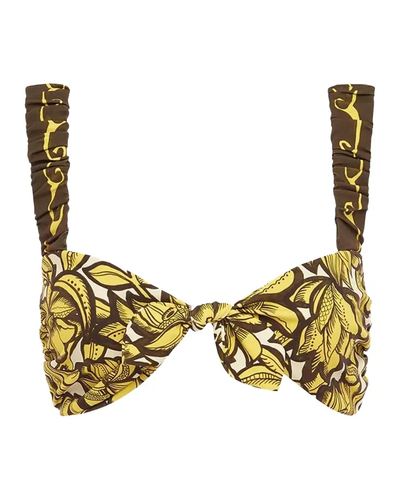 ALÉMAIS Mona Floral Tie Bikini Top