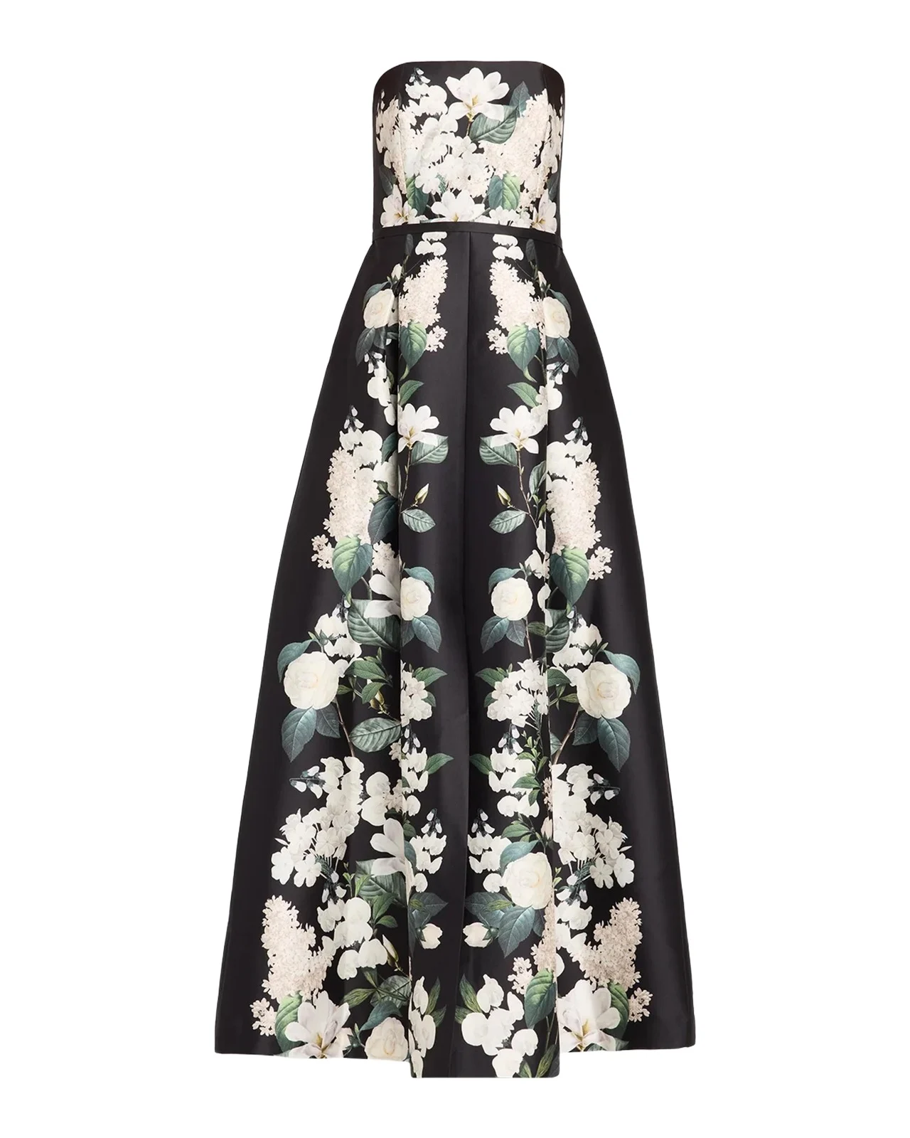 Gillian Strapless Floral Stretch Mikado Gown Gillian Strapless Floral Stretch Mikado Gown
