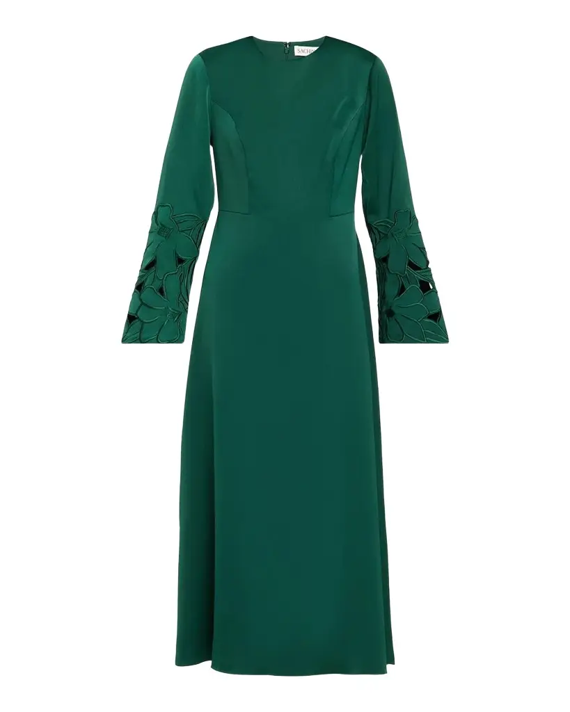 SACHIN & BABI Jules Laser-Cut Midi Dress