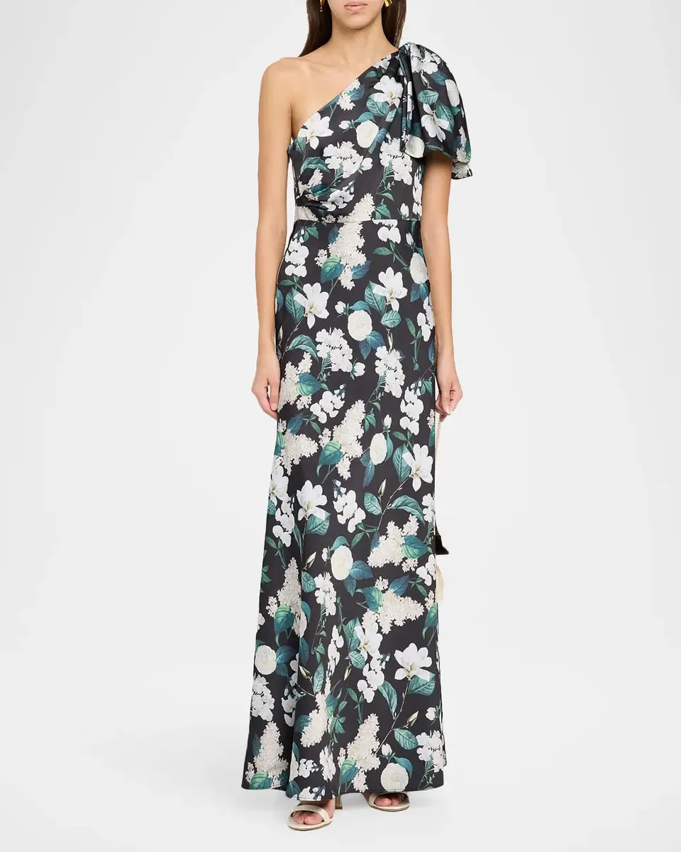 SACHIN & BABI Aubrey Floral One-Shoulder Gown | Thumbnail 2