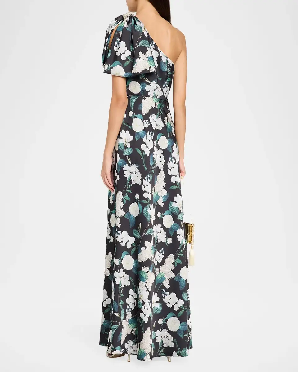 SACHIN & BABI Aubrey Floral One-Shoulder Gown | Thumbnail 3