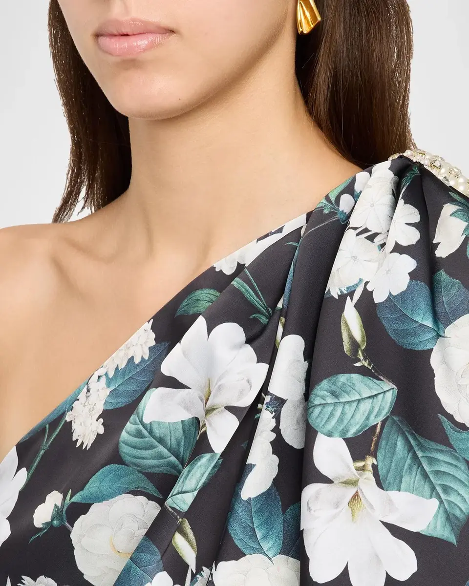 SACHIN & BABI Aubrey Floral One-Shoulder Gown | Thumbnail 5