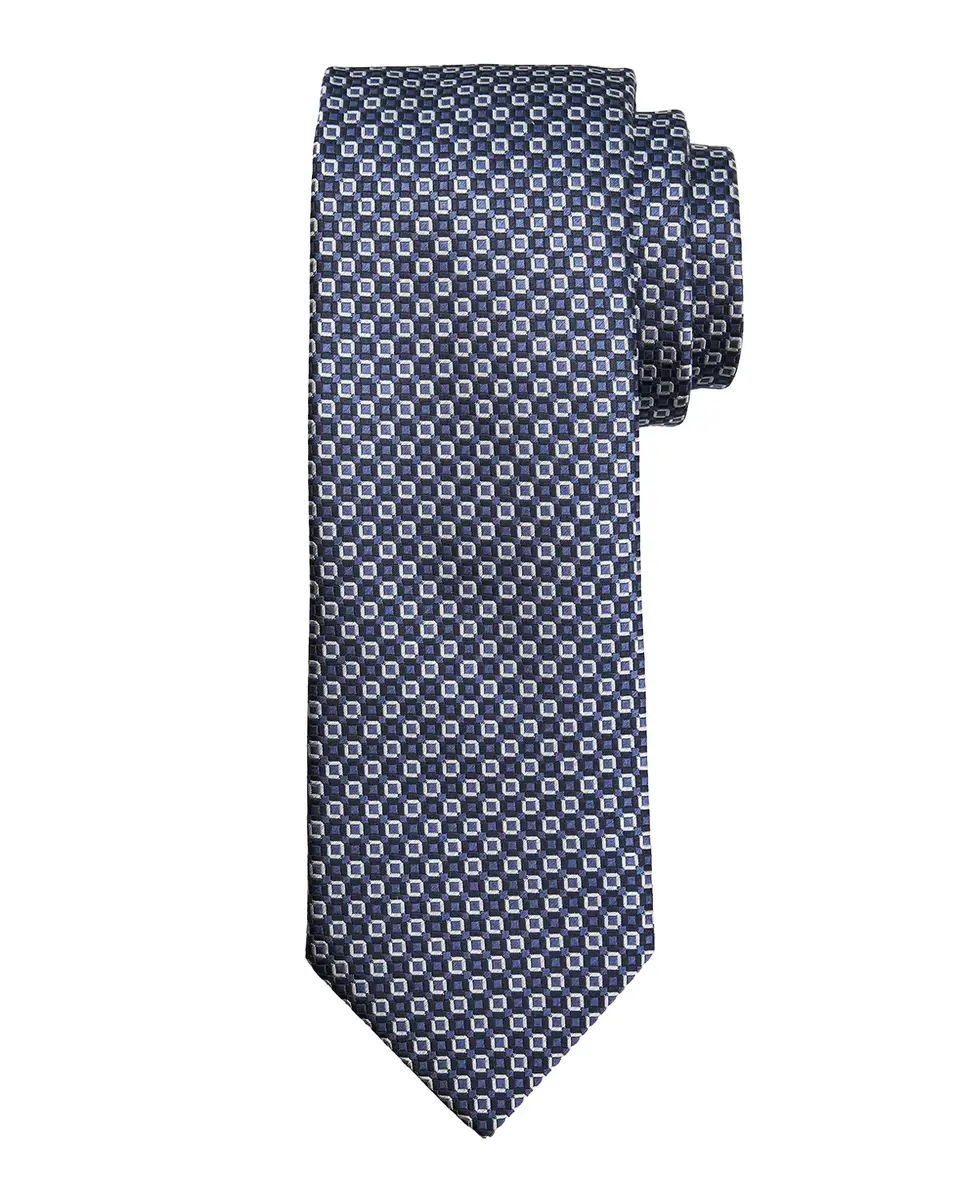 Zegna Men's Geometric Silk Jacquard Tie | Thumbnail 2 Zegna Men's Geometric Silk Jacquard Tie | Thumbnail 2