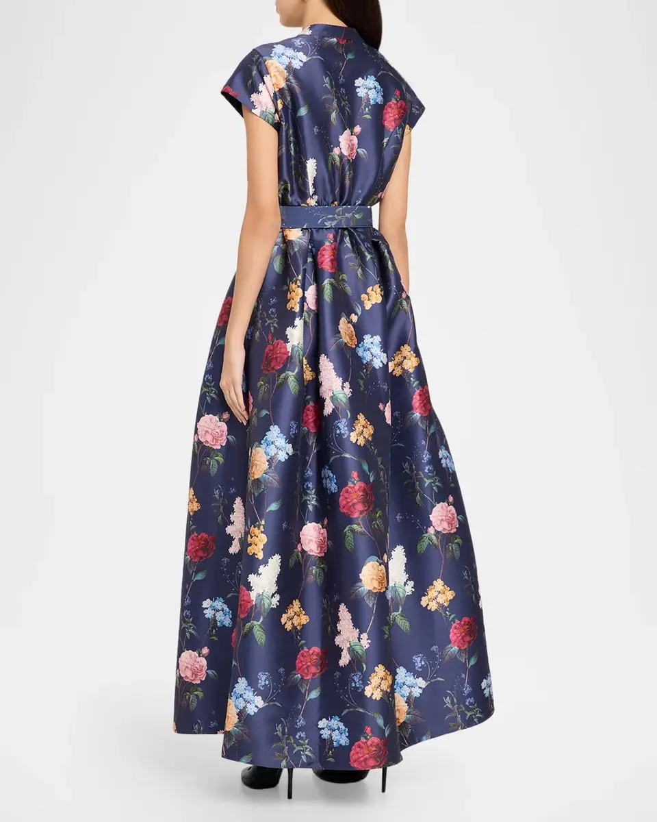 SACHIN & BABI Marta Pleated Floral-Print Gown | Thumbnail 3 SACHIN & BABI Marta Pleated Floral-Print Gown | Thumbnail 3