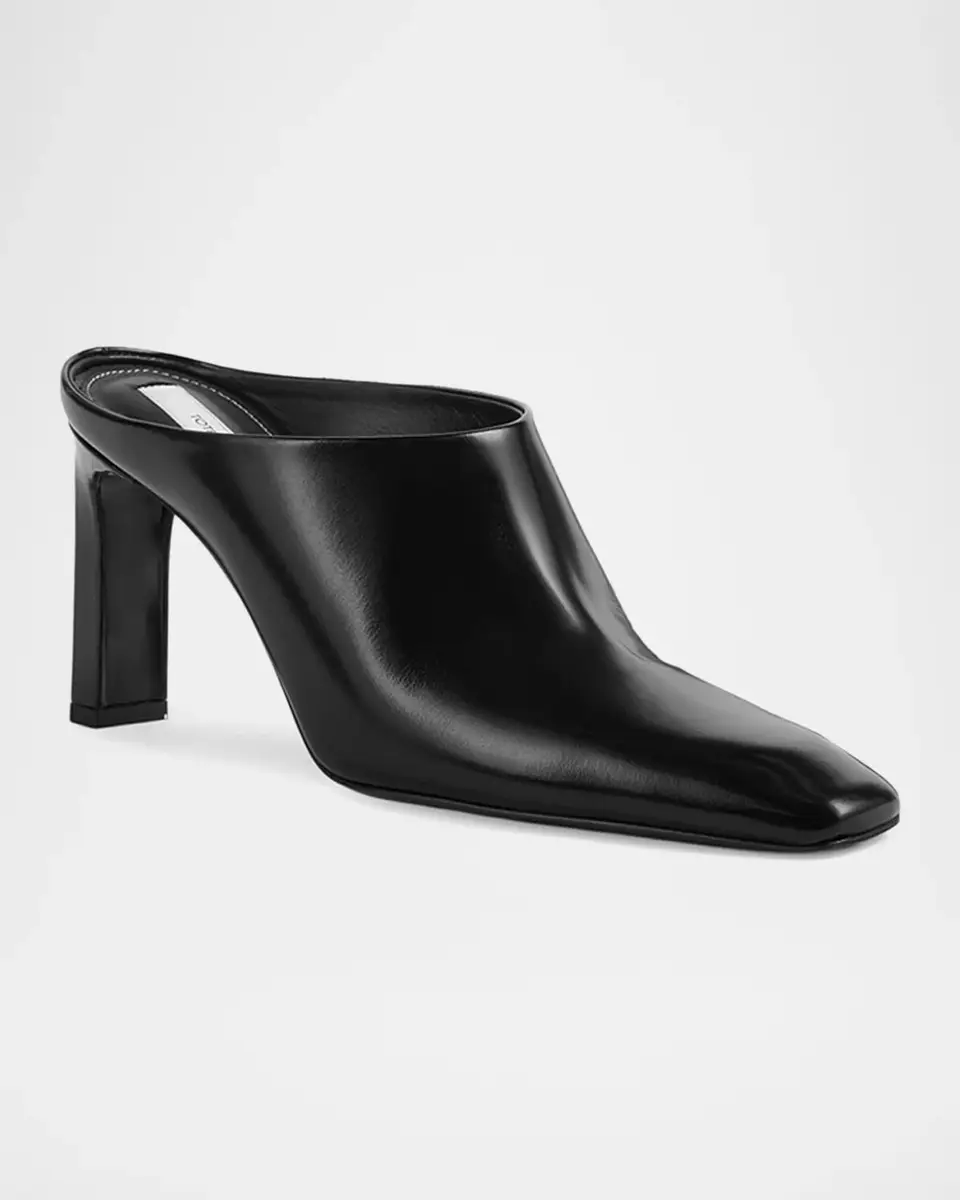 TOTEME Bar 85MM Box-Leather Mules | Thumbnail 2