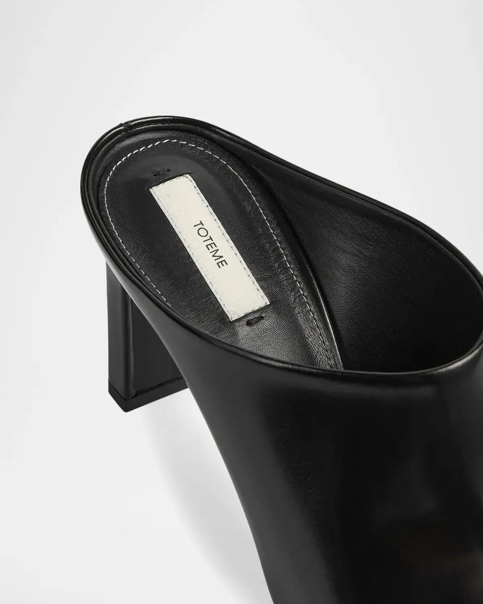 TOTEME Bar 85MM Box-Leather Mules | Thumbnail 4