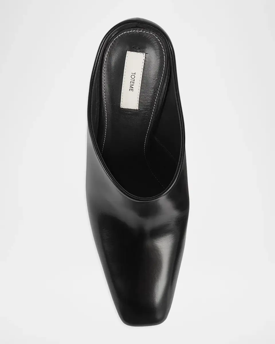 TOTEME Bar 85MM Box-Leather Mules | Thumbnail 5
