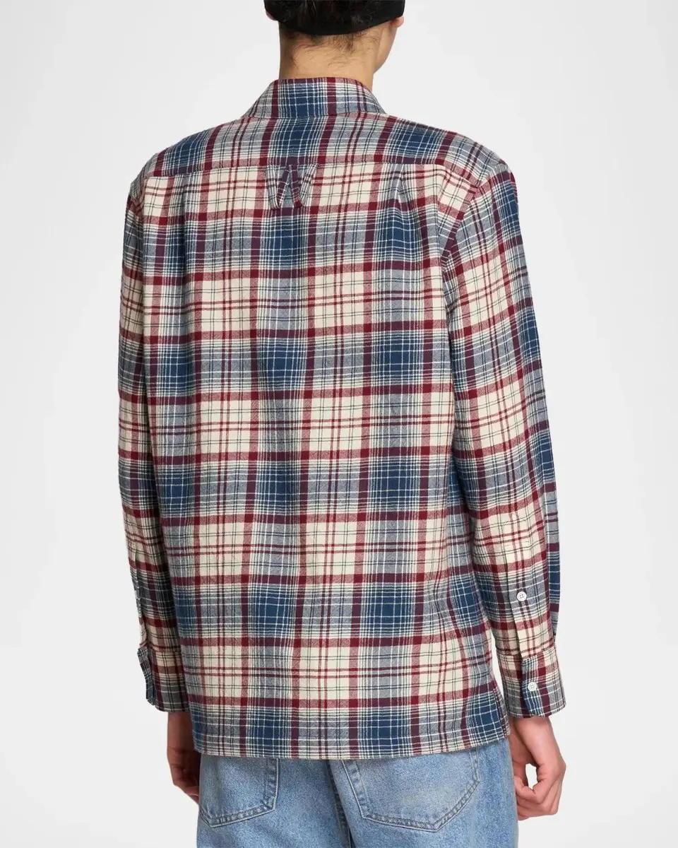 Willy Chavarria Men's Wool Plaid Button-Front Shirt | Thumbnail 3