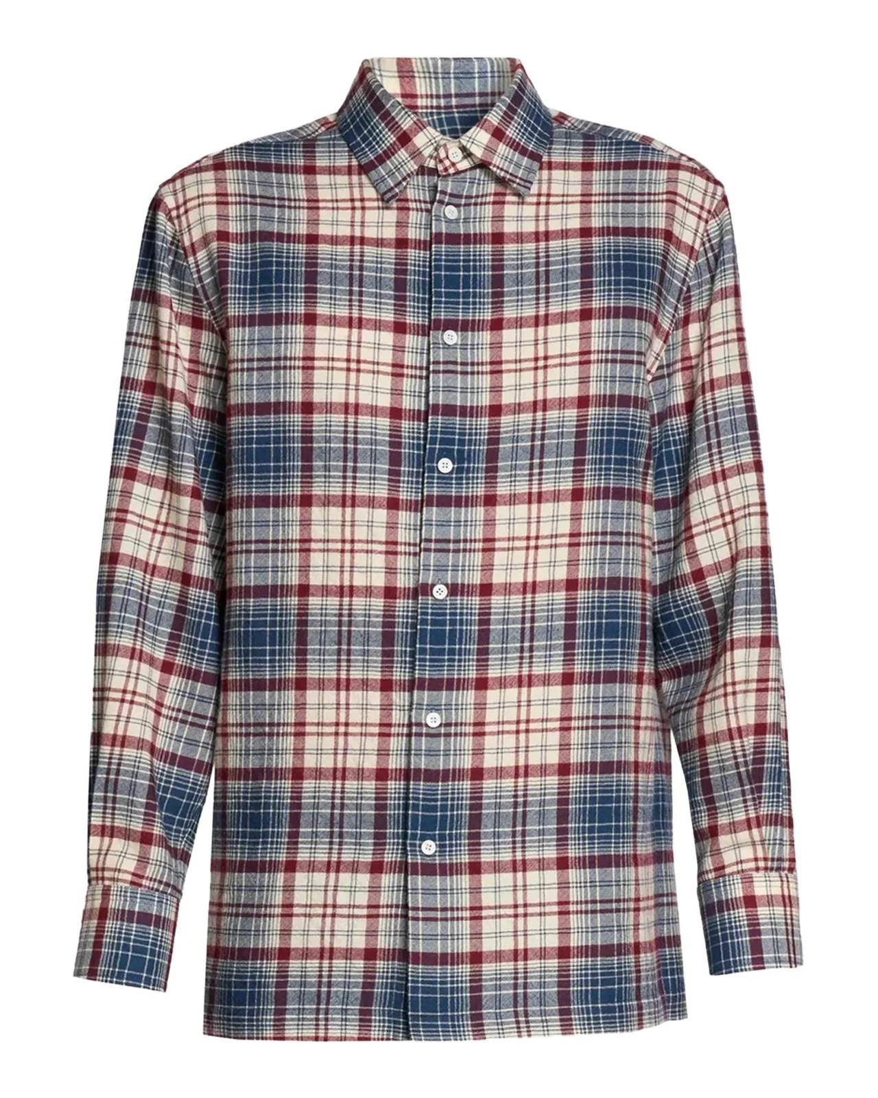 Men's Wool Plaid Button-Front Shirt Men's Wool Plaid Button-Front Shirt