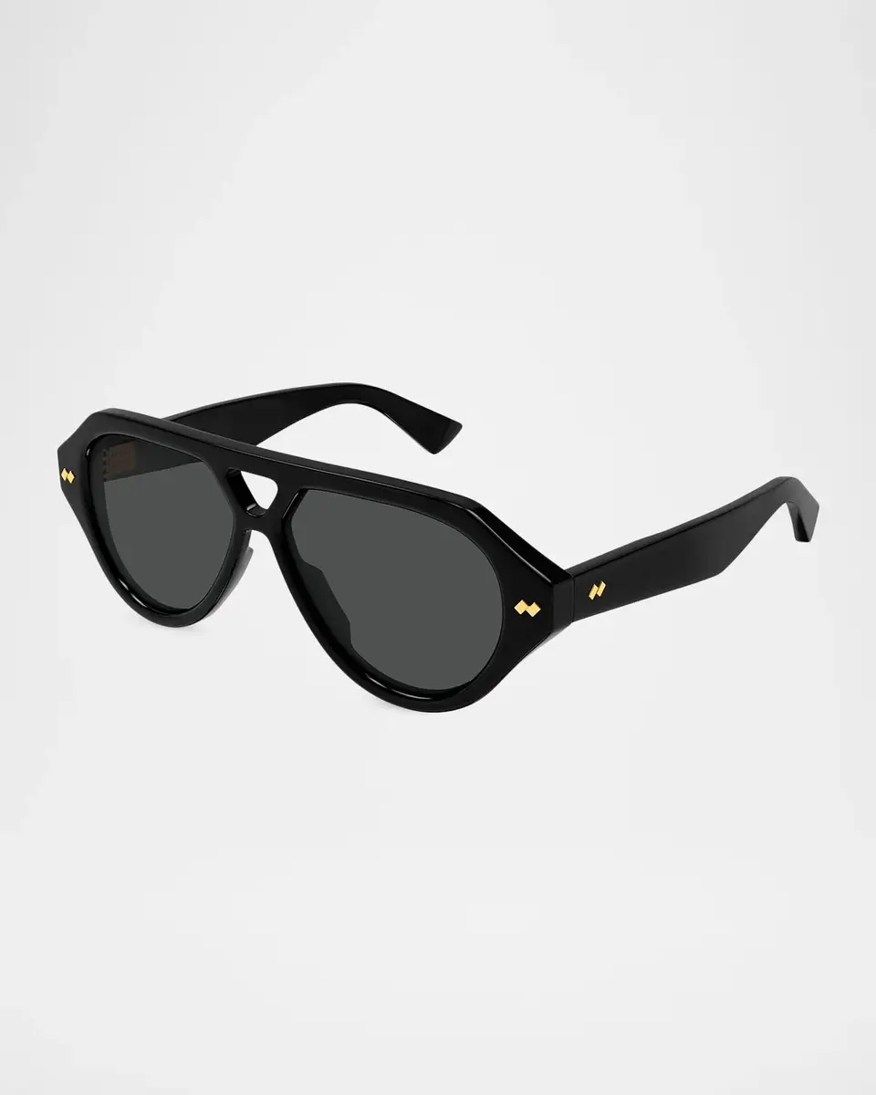 Bottega Veneta Men's BV1485S Bold Ribbon Stud Recycled Acetate Pilot Sunglasses | Thumbnail 2 Bottega Veneta Men's BV1485S Bold Ribbon Stud Recycled Acetate Pilot Sunglasses | Thumbnail 2