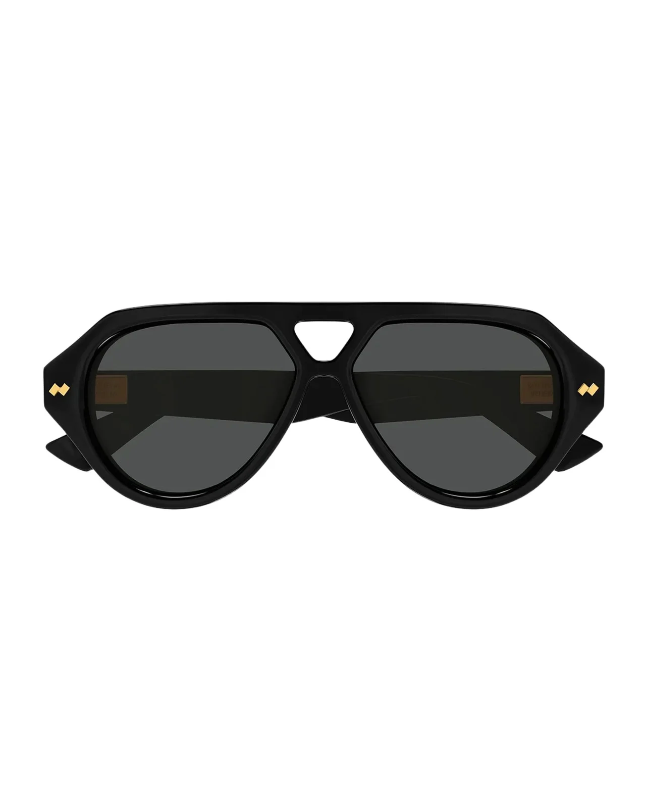Bottega Veneta Men's BV1485S Bold Ribbon Stud Recycled Acetate Pilot Sunglasses
