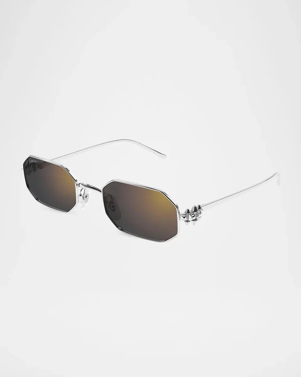 Cartier Men's CT0682S Clash de Metal Rectangular Sunglasses | Thumbnail 2 Cartier Men's CT0682S Clash de Metal Rectangular Sunglasses | Thumbnail 2