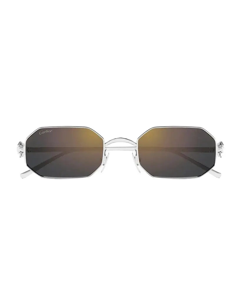 Cartier Men's CT0682S Clash de Metal Rectangular Sunglasses