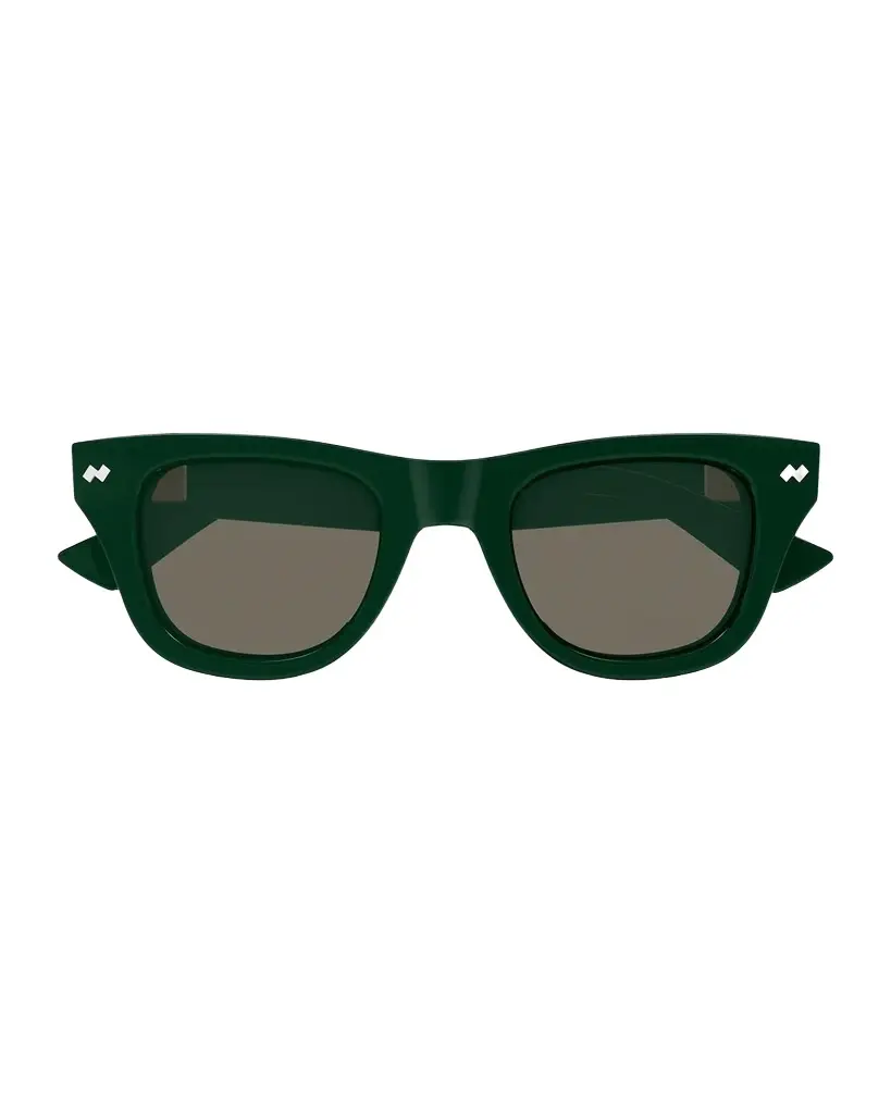 Bottega Veneta Men's BV1486S Bold Ribbon Stud Recycled Acetate Square Sunglasses