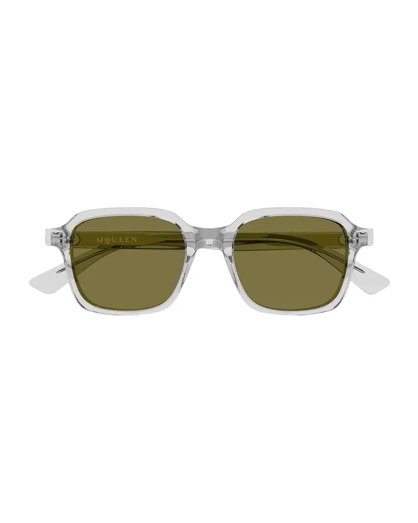Alexander McQueen Men's AM0571S Signature Essential Recycled Acetate Square Sunglasses