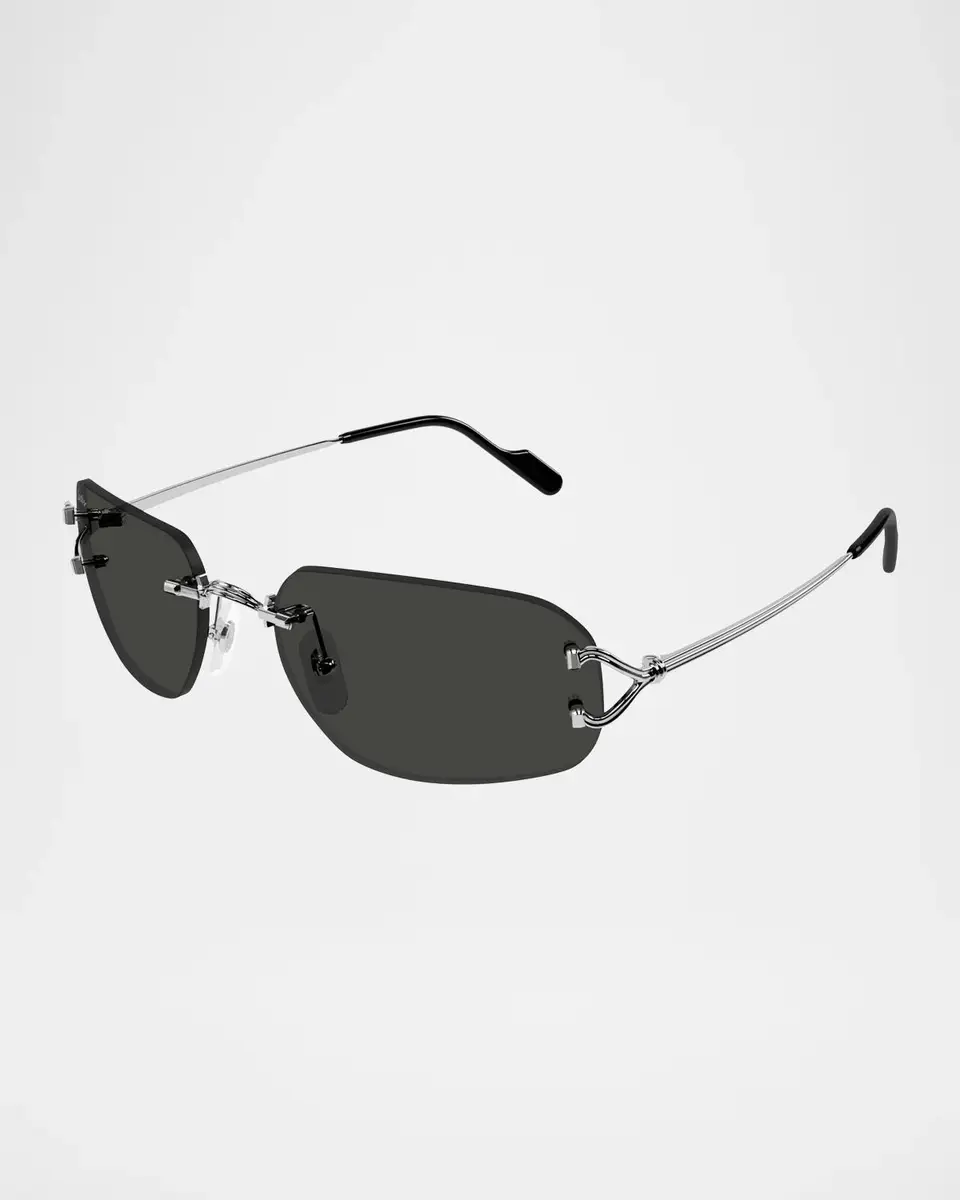Cartier Men's CT0663S Decor C Classique Metal Rectangular Sunglasses | Thumbnail 2 Cartier Men's CT0663S Decor C Classique Metal Rectangular Sunglasses | Thumbnail 2